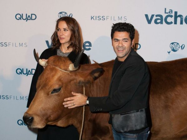 Melissa Theuriau et Jamel Debbouze lors de la premiere du film La vache au cinema Pathe Wepler a Paris, France, le 14 fevrier 2016. Photo de Audrey Poree/ ABACAPRESS.COM